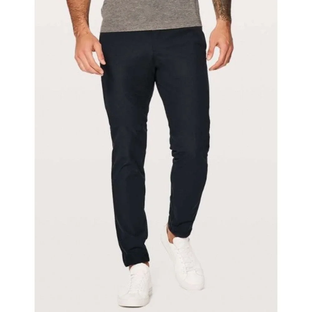 Lululemon Commission Slim Fit Pant Warpstreme Navy Classic Blue Mens Size 30